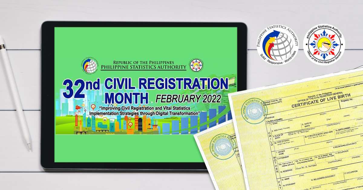 PSA Celebrates the 32nd Civil Registration Month PSAHelpline.ph