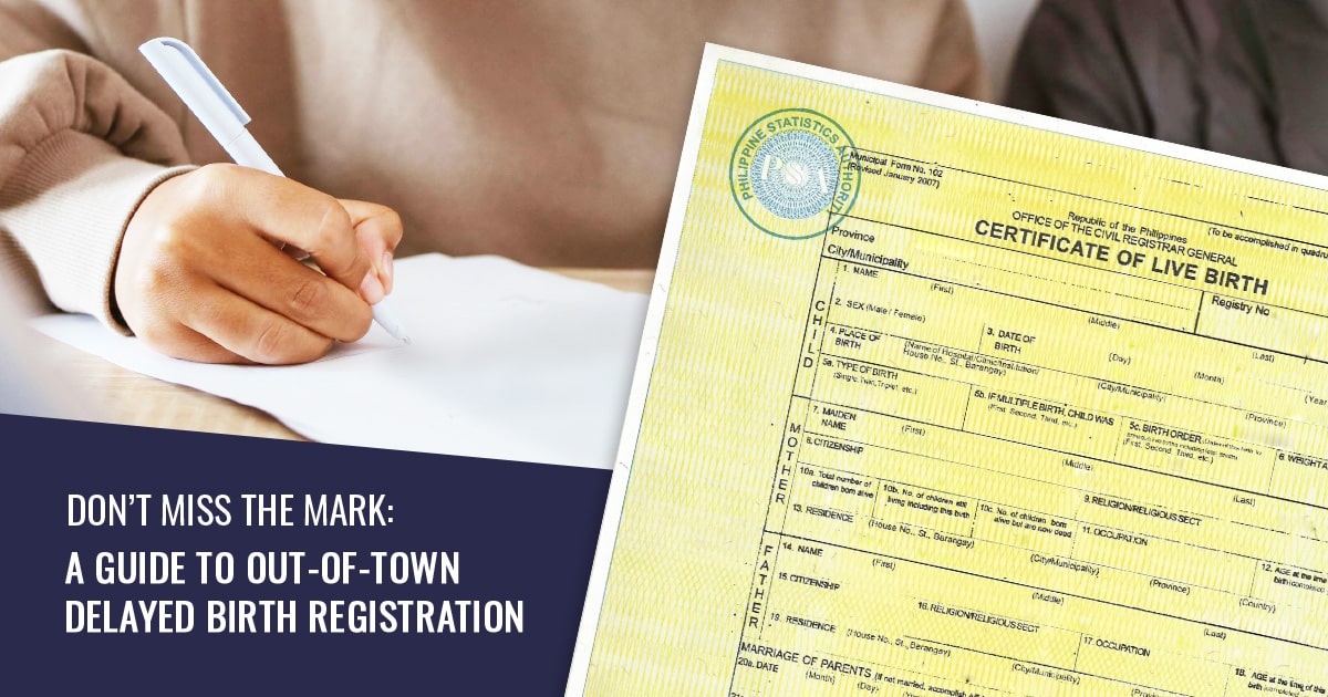 How to file late registration of birth certificate outside birthplace