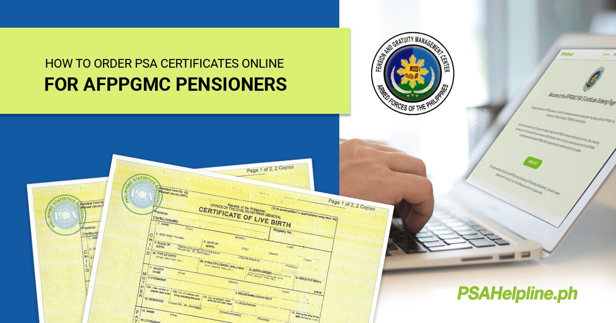 PSA birth certificate for AFP pensioners
