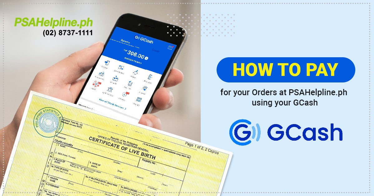 Pay for your PSA birth certificate using Gcash