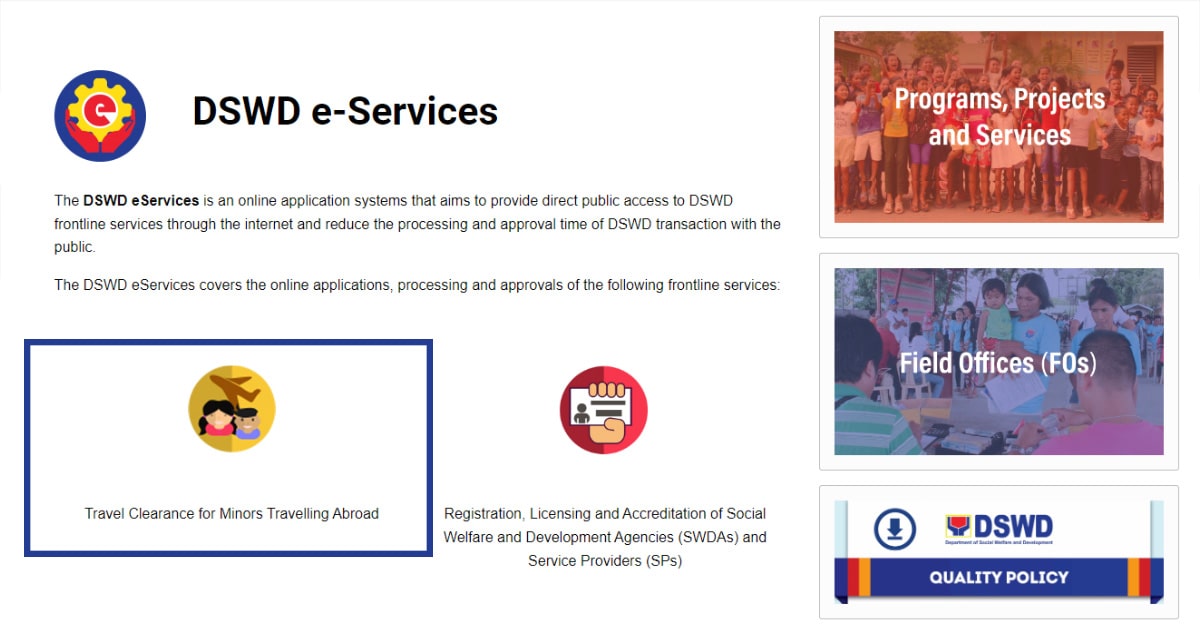 How to apply for a DSWD travel clearance online