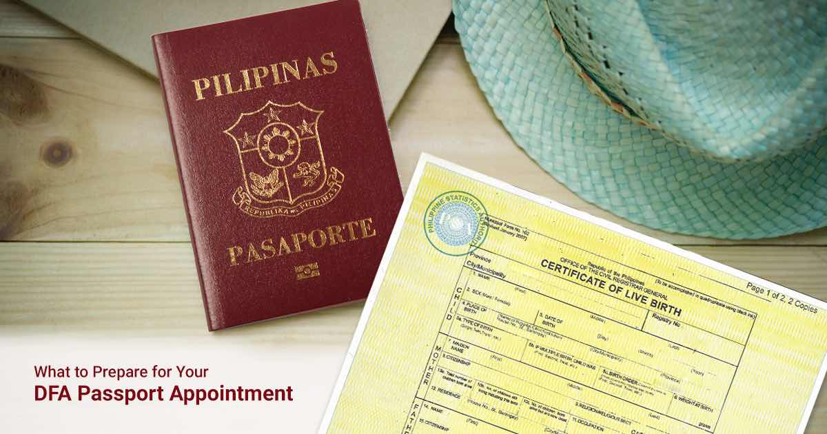 Requirements for first time Passport application at the DFA