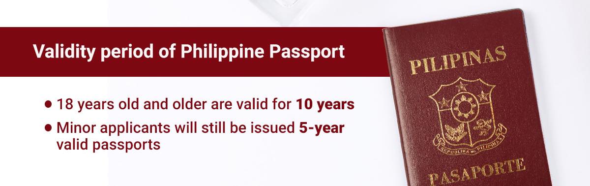 Validity period of passport for adults and a minor applicants