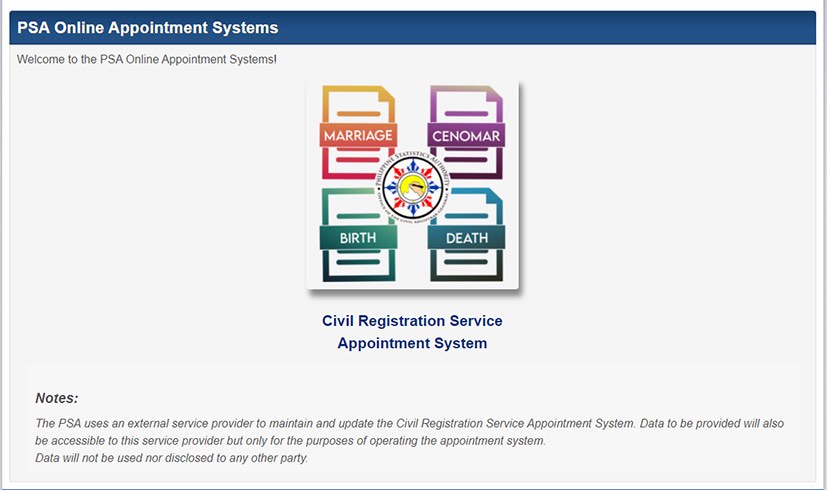 PSA Online Appointment System