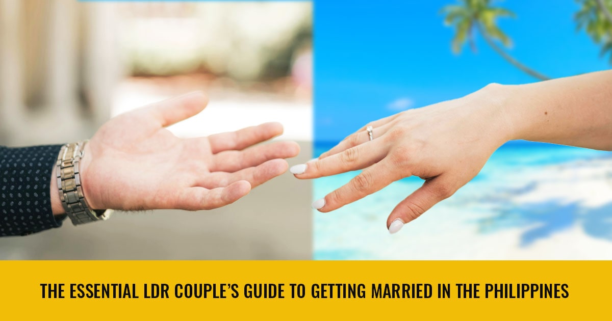 Two hands reaching for each other across a split image. one with a cuff, the other a woman's ring finger on a beach.