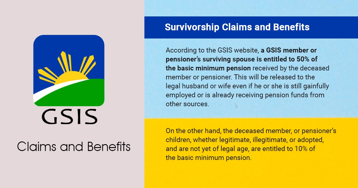Claim your survivorship benefits at the GSIS