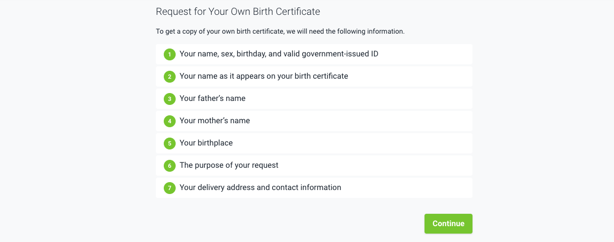 Requirements needed when requesting for PSA birth certificate online