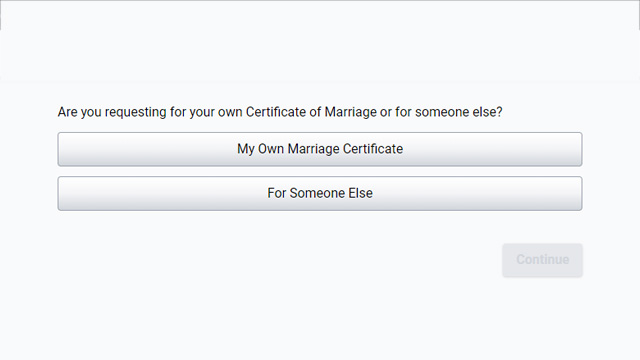 Request for a PSA marriage certificate online for yourself and others