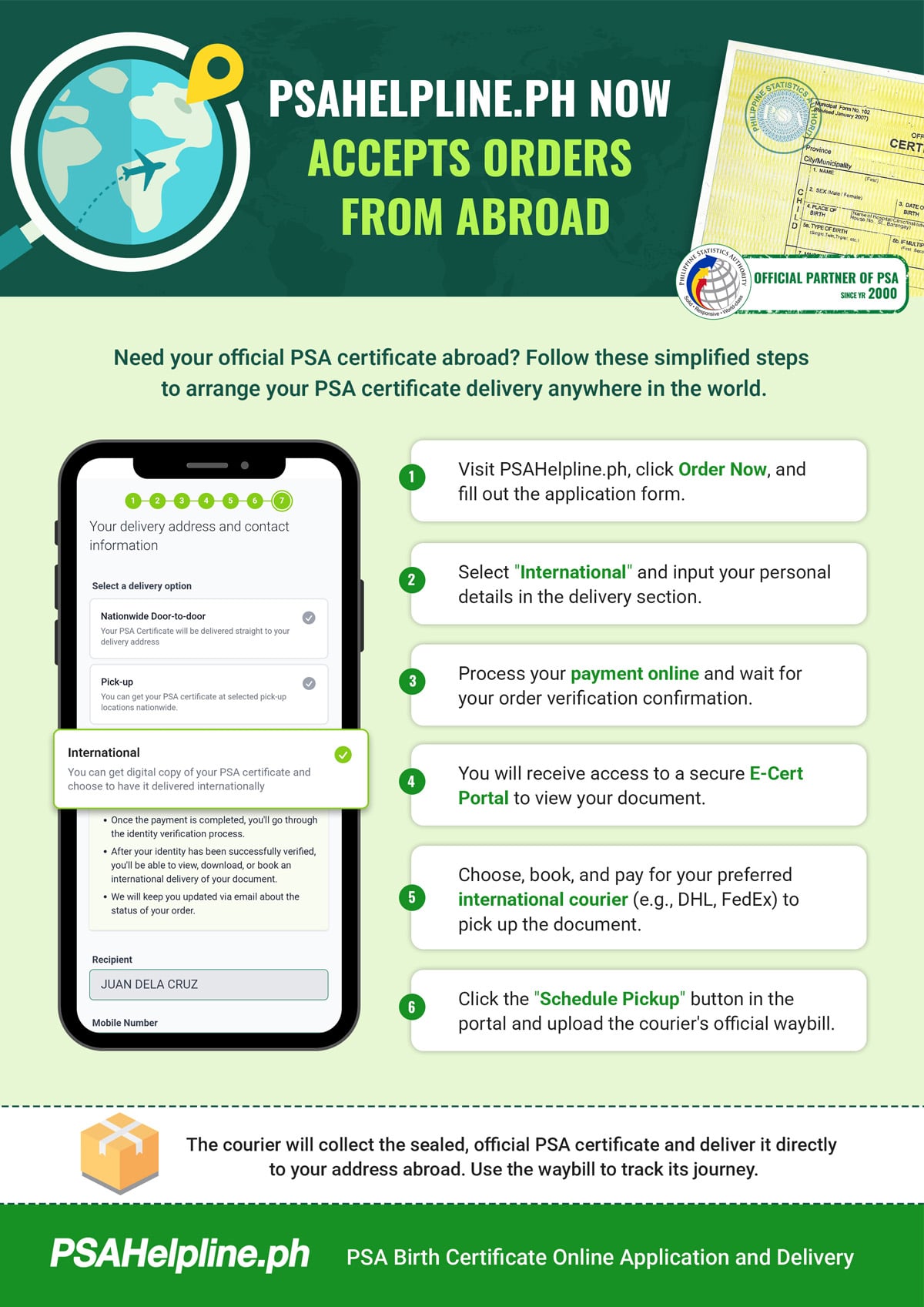 Get PSA birth certificate online for travel, school, and major life events. Fast and convenient
